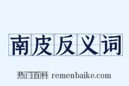 南皮反义词是什么意思的图片